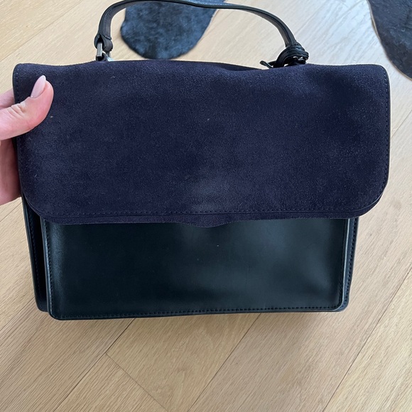 Rebecca Minkoff Handbags - Rebecca Minkoff Black Suede and Leather Crossbody Bag